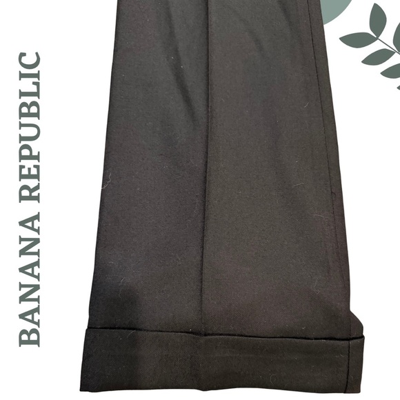 Banana Republic Black Dress Pants – Wool Blend Martin Fit, Size 4 Long, Lined - Picture 4 of 5